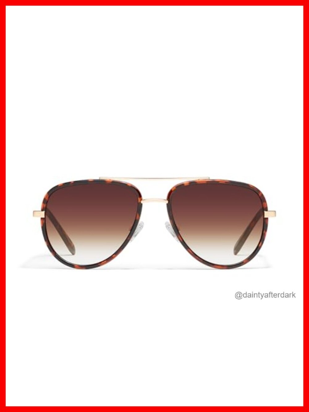 Oversized Aviator Sunglasses Gradient Lens Half-Frame UV Protection